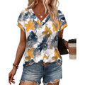 Womens T Shirts V Neck Cap Sleeve Summer Tops Basic Women Blouses Beach Vacation Spring Clothes
