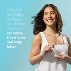 Inis the Energy of the Sea - Cologne and Body Lotion Sampler Gift Set for Women and Men, Unisex Travel Size Toiletries with Mini Cologne and Mini Lotion, Clean Ocean Fresh Fragrance