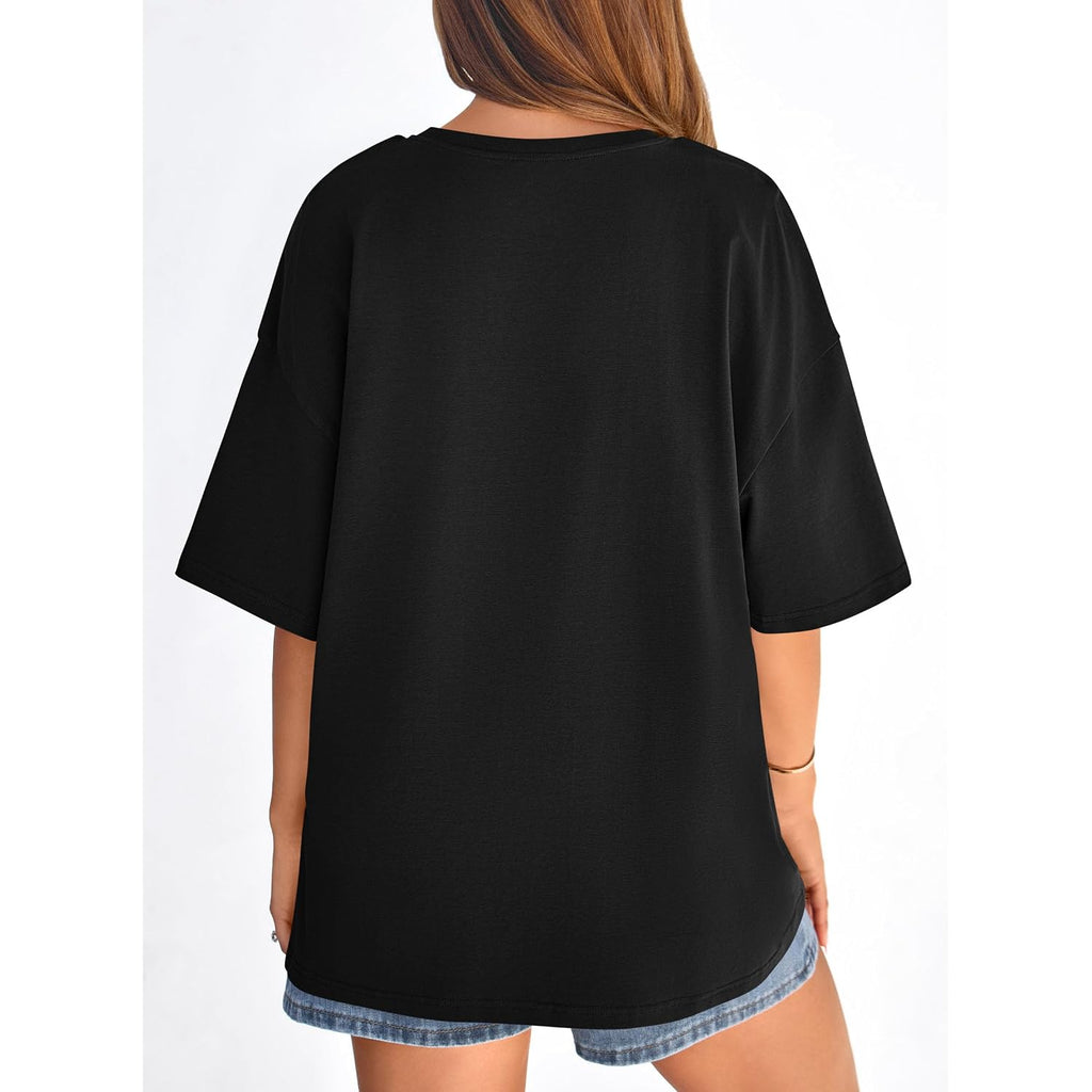 PRETTYGARDEN Womens 2026 Spring Going Out Tops Casual Short Sleeve Crewneck Loose Fit Basic Oversized T Shirts Summer Outfits