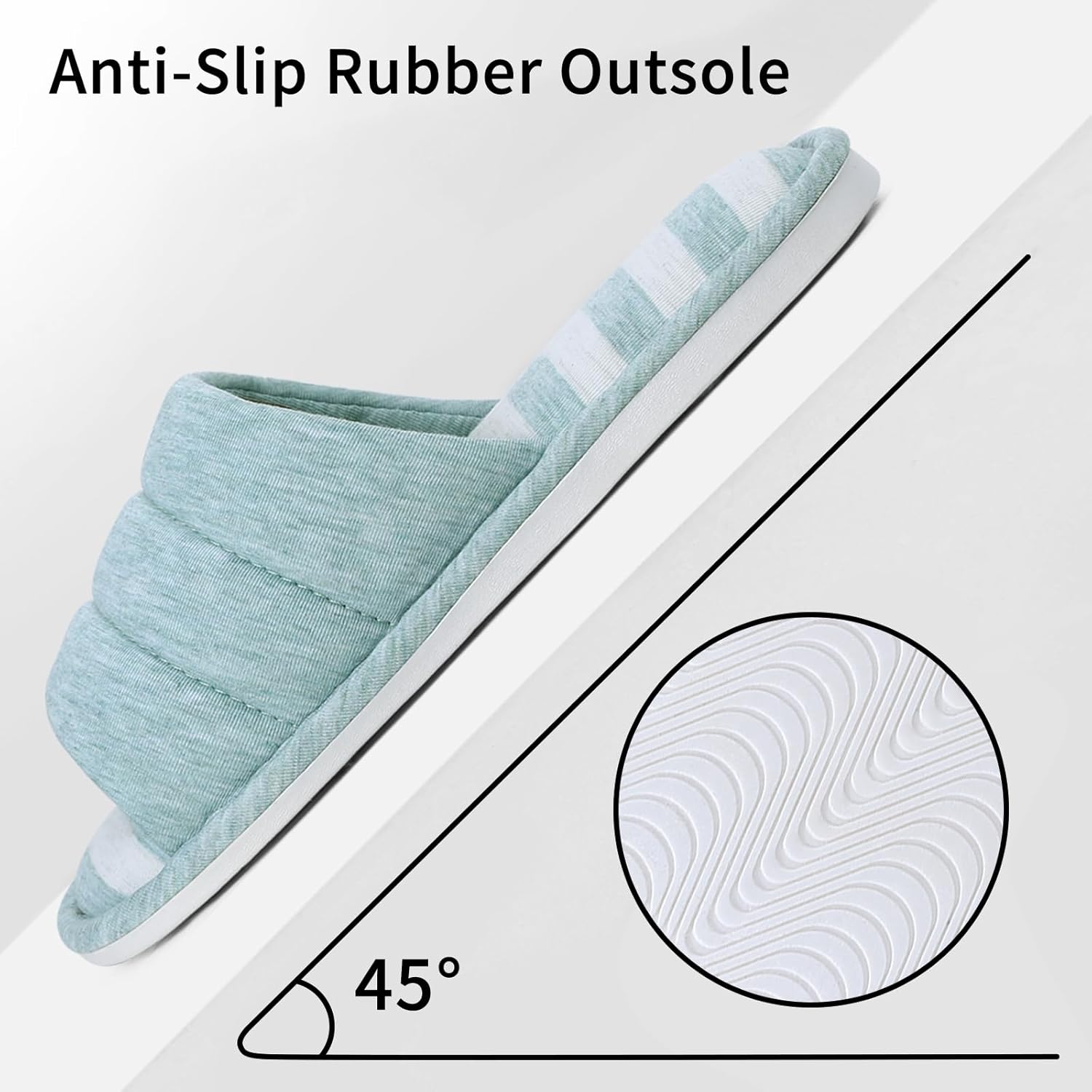 Women's Slippers Cotton Teal
