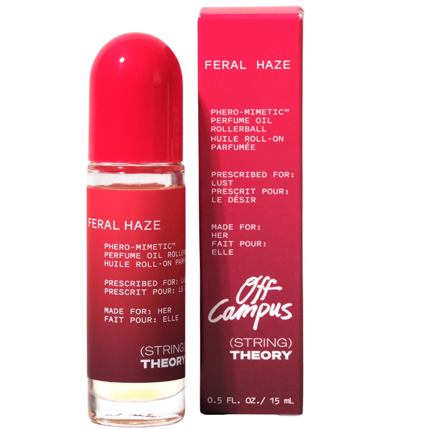 x Off Campus - Hannah - Women's Pheromone Roll On Perfume Oil - Spicy & Sweet Vanilla Amber Boozy Gourmand Musk - Dark Rum, Vanilla, Tonka Bean - Lasts 3 Hrs Long - Phero-Mimetic Perfume