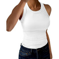 GKBK Womens Tank Tops High Neck Sleeveless Ribbed Tank Casual Basic Thick Strap Slim Fitted Racerback Shirts