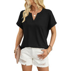 WIHOLL Womens Blouses Spring Tops Short Sleeve Shirts Dressy Casual Summer Vacation Fashion Clothing 2026