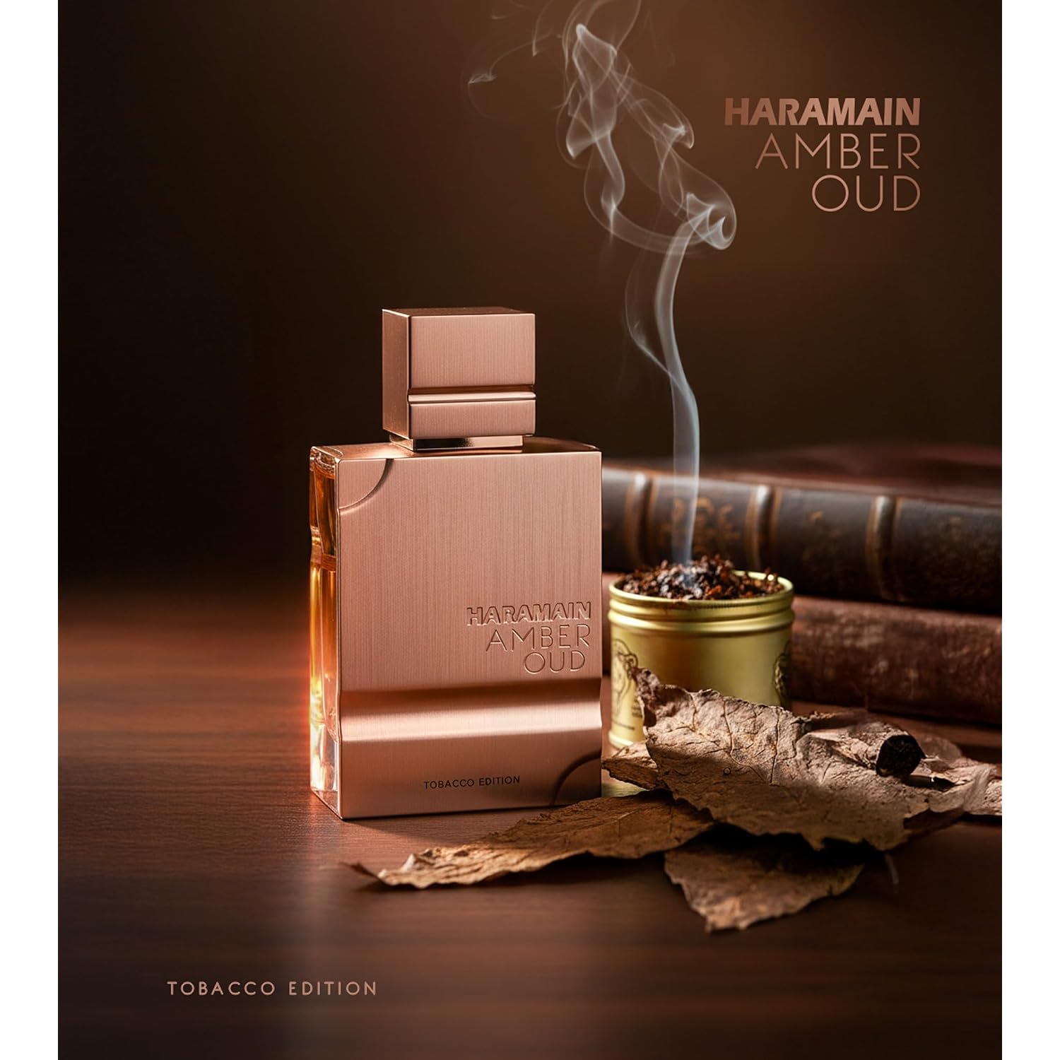 Al Haramain Amber Oud Tobacco Edition for Unisex - Arabian Perfume for Women & Men - Long Lasting Fragrance with Notes of Tobacco Leaf, Cinnamon, Vanilla, Dried Fruit - Arabic Cologne - 2 oz EDP Spray