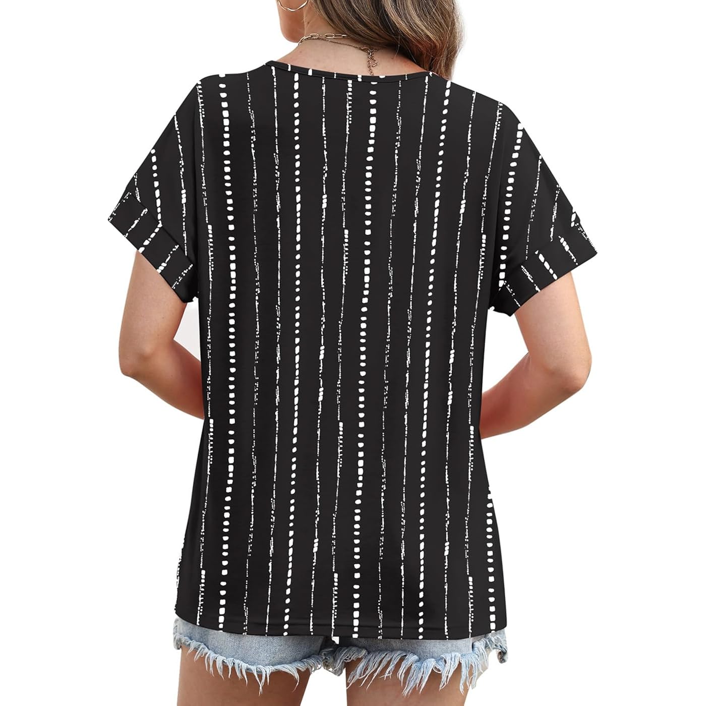 WIHOLL Womens Summer Tops 2026 Short Sleeve V Neck T Shirts Fashion Beach Vacation Clothes Business Casual Outfits