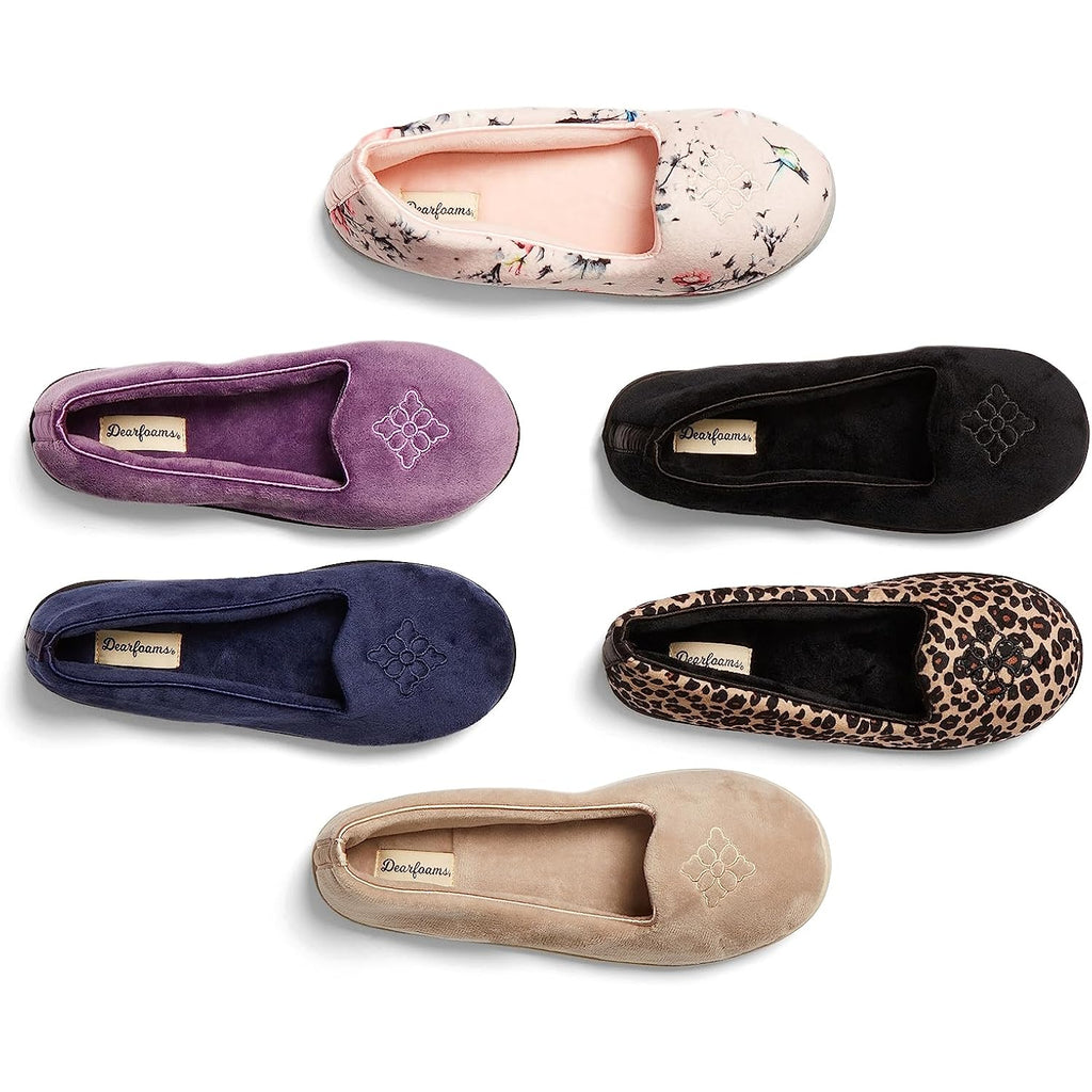Women's Slippers Rebecca Pink Floral Velour