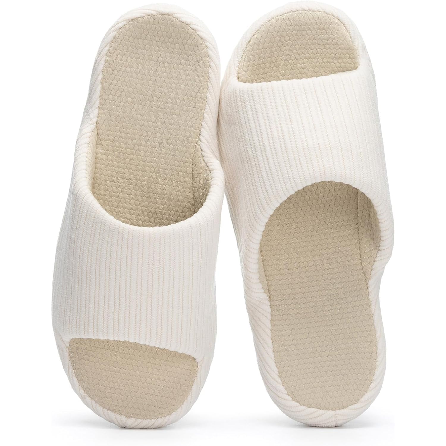 Women's Slippers Corduroy White
