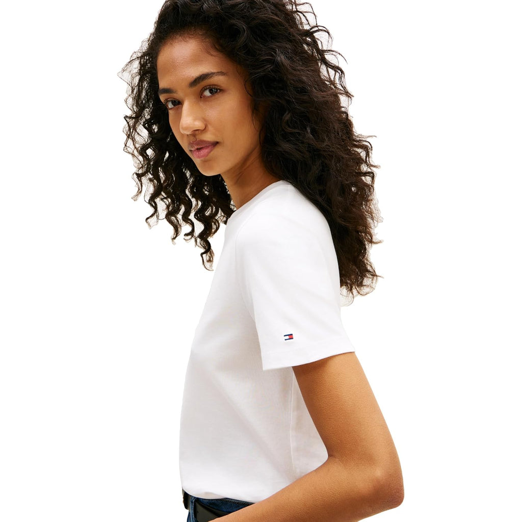 Tommy Hilfiger Women's Short Sleeve Cotton Graphic Logo Crew Neck T-Shirts