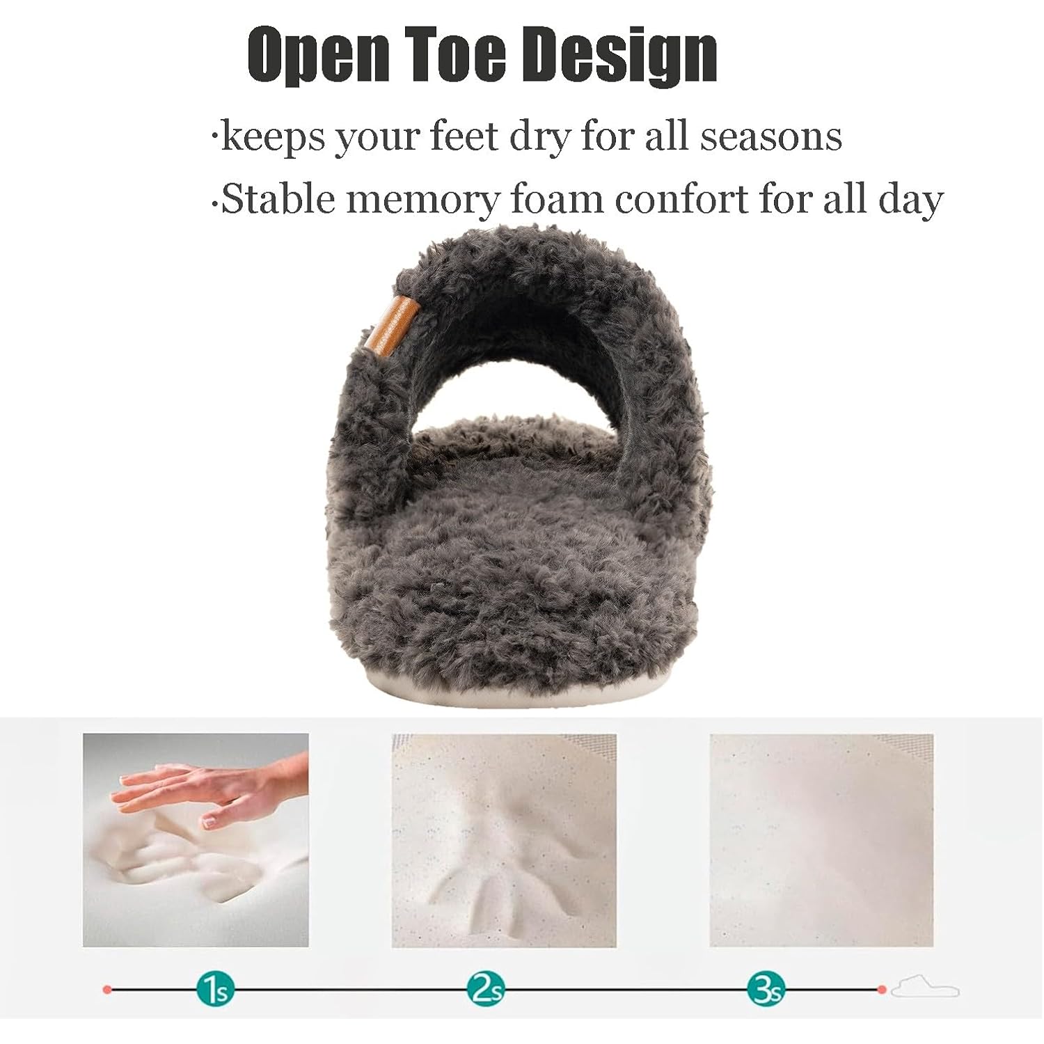 Women's Slippers Lightweight Dark Grey