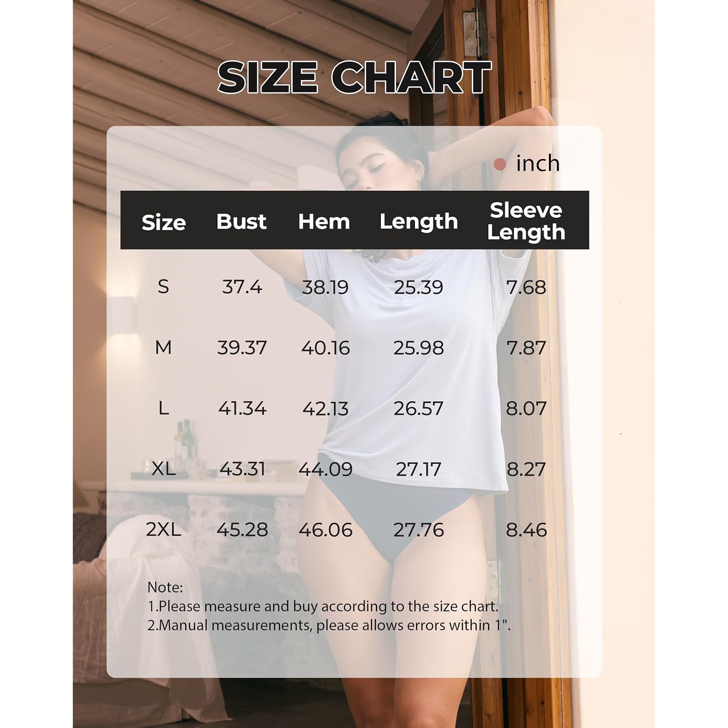 BAMBOO COOL Womens Summer Tops Short Sleeve T Shirts Basic Tees Regular Fit Round V Neck Casual 2026 Spring Outfits Clothes