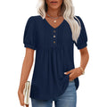 Women's Dressy Casual Tunic Top Navy Blue