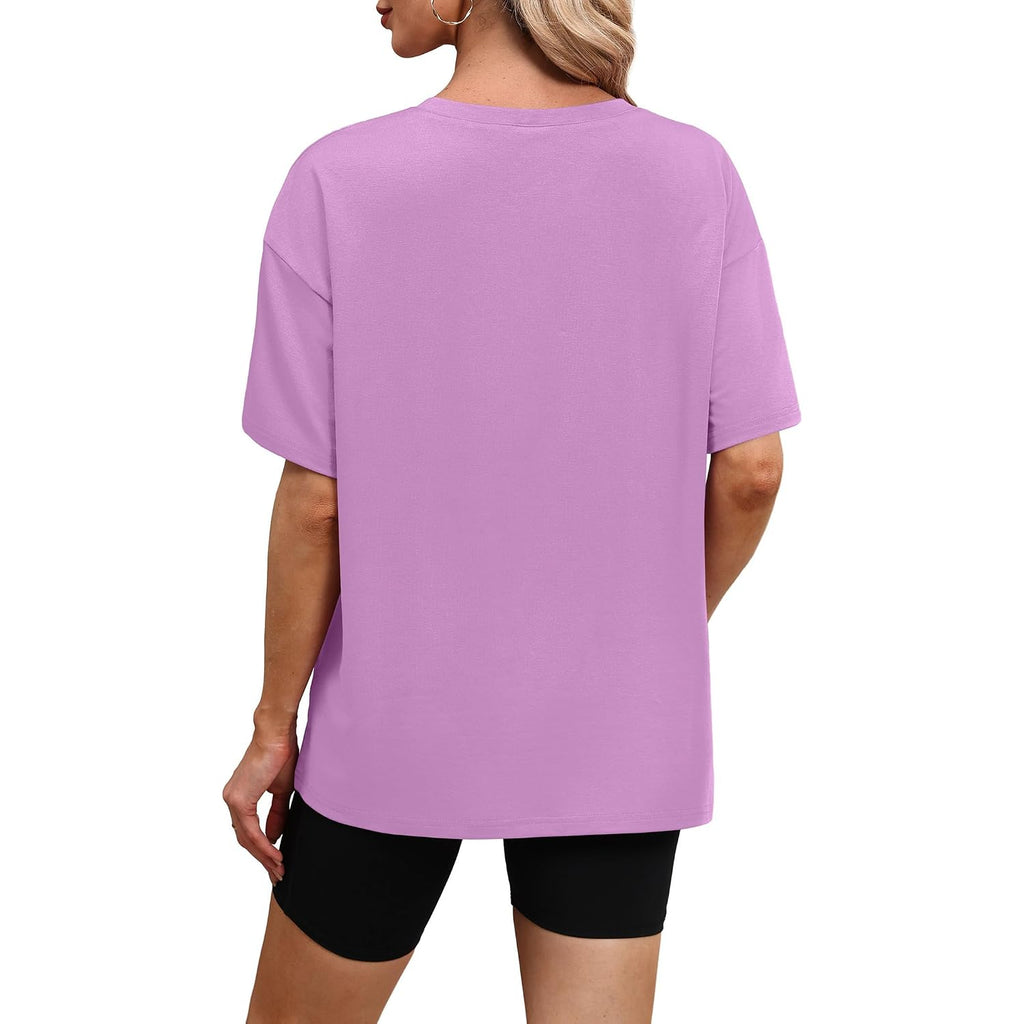 WIHOLL Oversized Tshirts for Women Summer Tops Short Sleeve T Shirts Beach Vacation Clothes Travel Outfits Fashion 2026