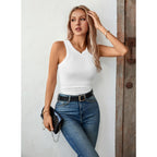 LOLONG Womens Tank Tops Summer Sleeveless Racerback Casual Basic Ribbed Knit Shirts