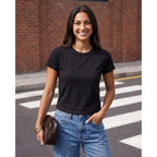 Real Essentials 3 Pack: Women's Cropped Cap Sleeve T Shirts Cotton Crew Neck Short Sleeve Tees Casual Going Out Summer Tops