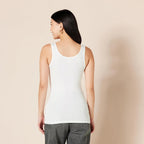 Women's Slim-Fit Scoop Neck Tank Top Black/White