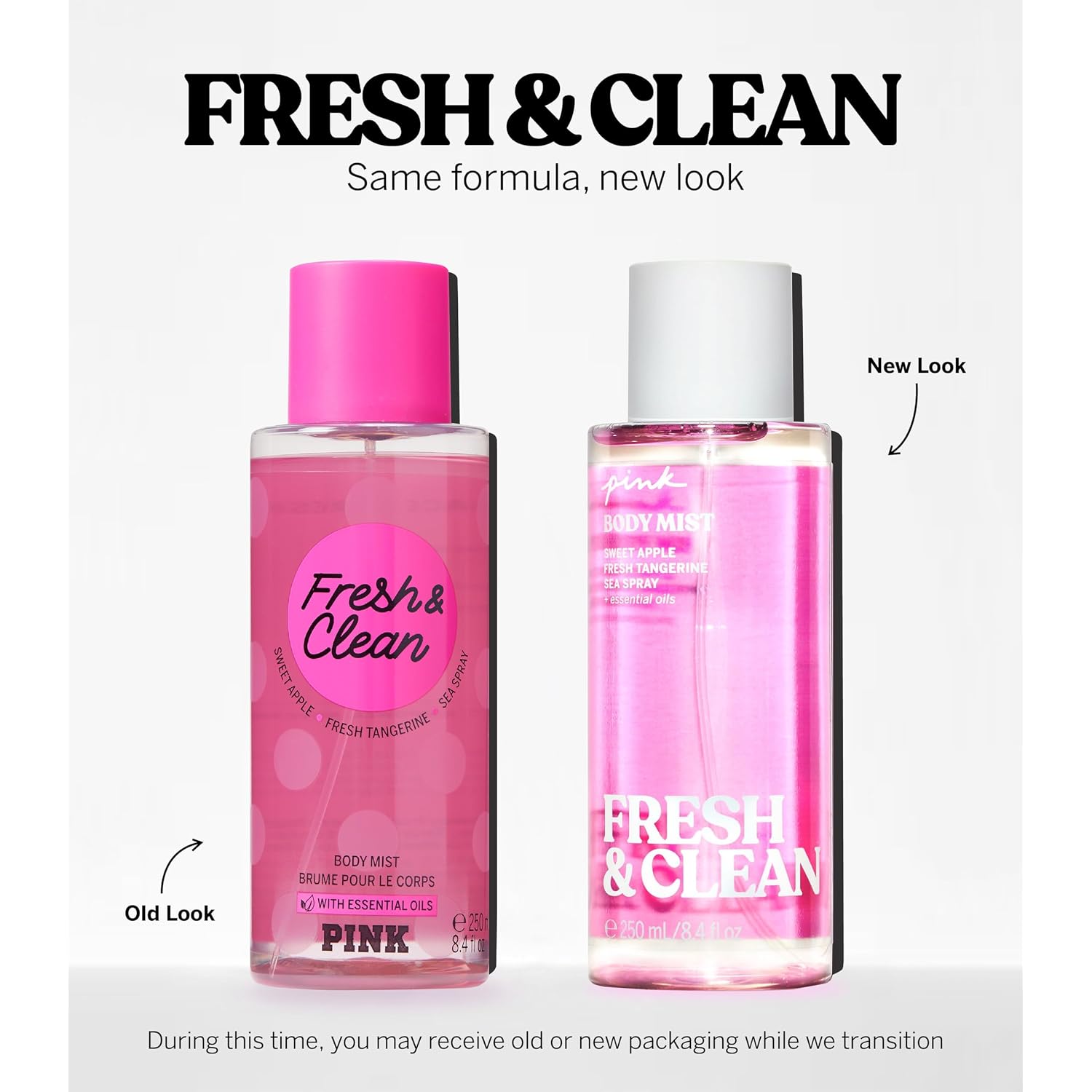 Victoria's Secret Body Fragrance Mist, Pink Fresh & Clean - 8.4 fl oz