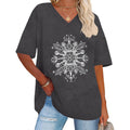 ADOREJOY Oversized Tshirts for Women V Neck Summer Graphic Tees Casual Short Sleeve Loose Tops 2026
