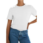 PRETTYGARDEN Womens Short Sleeve Tops Summer 2026 Casual Crewneck Cotton Basic Tee Shirts Fashion Clothing Spring Outfits