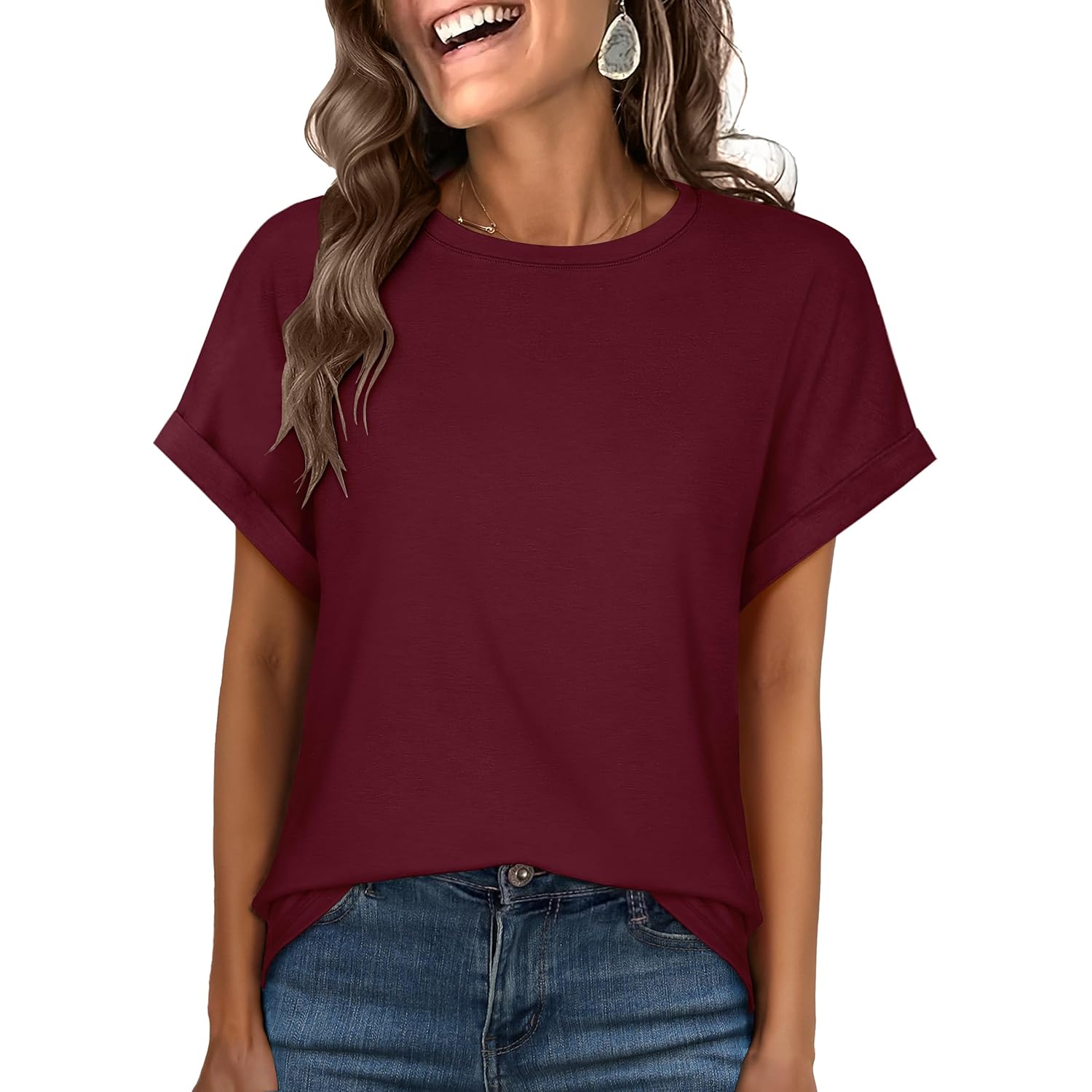 ANRABESS Women's Oversized Short Sleeve T Shirts