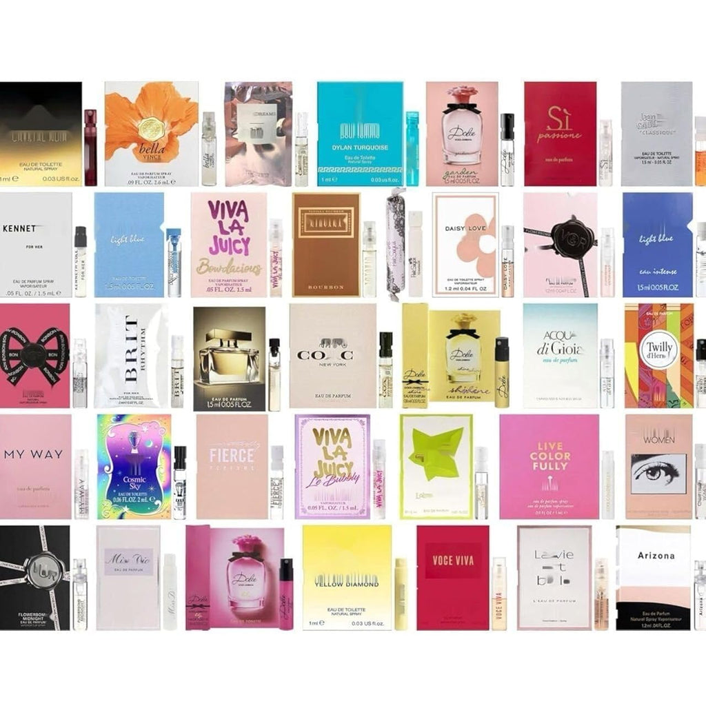 JRoBeauty Perfume High End Fragrance Samples Set for Women - (Pack of 12 Sample Vials)