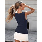 MEROKEETY Womens Summer V Neck Lace Tank Tops 2026 Sleeveless Elegant Sexy Casual Trendy Work Going Out Cami Shirts