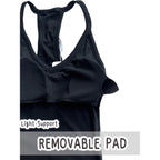 Women's Padded Racerback Tank Top Black