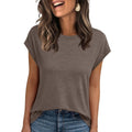 AUTOMET Womens Cap Sleeve Shirts Summer Soft Business Casual Tops for Work Tees
