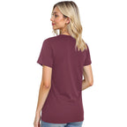 YOGINGO V Neck T Shirts for Women - Summer Fashion Trendy Outfits Clothes - Lightweight Soft Casual Women T Shirt
