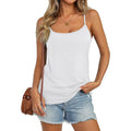 Women's Adjustable Scoop Neck Tank Top White