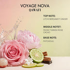 Voyage Nova Eau de Parfum for Women, Lychee Bergamot Ginger, Rose Peony Cocoa Blossom, Elegant Patchouli, Long Lasting Spring Fall Perfume, 50ml &1.7fl oz