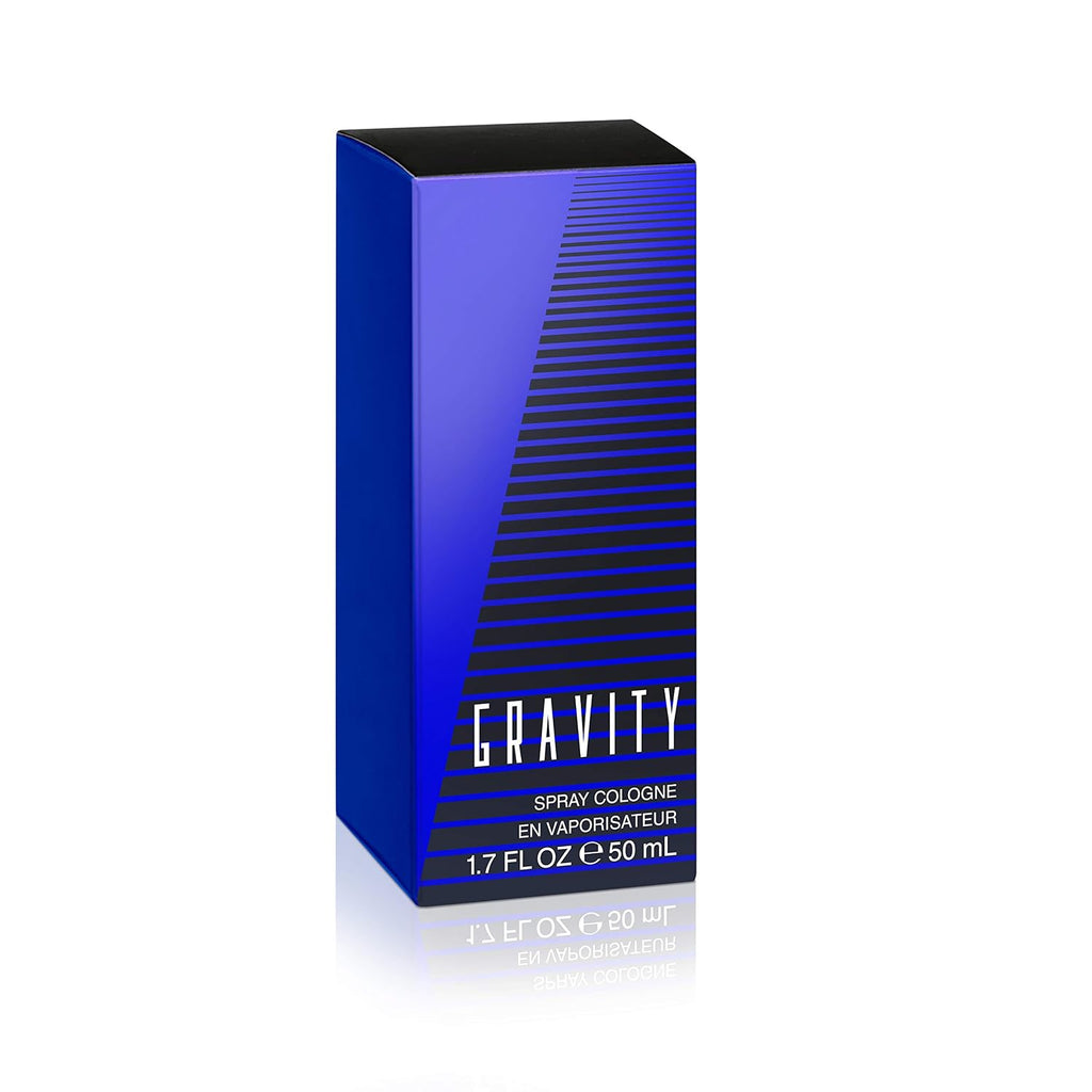 Coty Classics Gravity Eau de Cologne Spray, Seductive Blue Fragrance for Men with notes of Mandarin Orange, Sage, Earthy Woods, Vanilla and Leather 1.7 fl oz (Pack of 1)