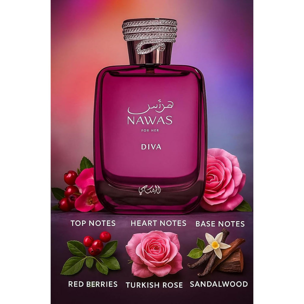 RASASI Hawas Diva Eau de Parfum For Women 3.38 Fl Oz