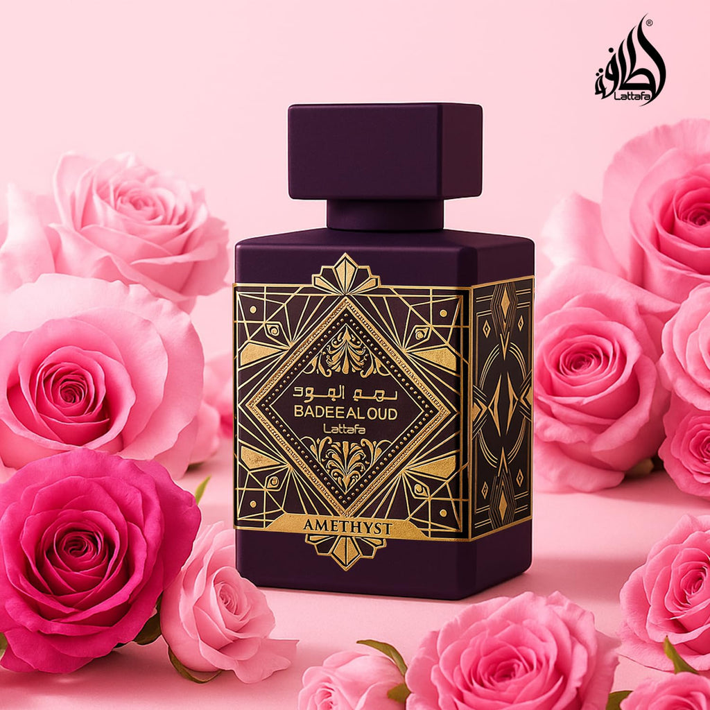Lattafa Bade'e Al Oud Amethyst for Unisex Eau de Parfum Spray, 3.4 Ounce / 100 Ml