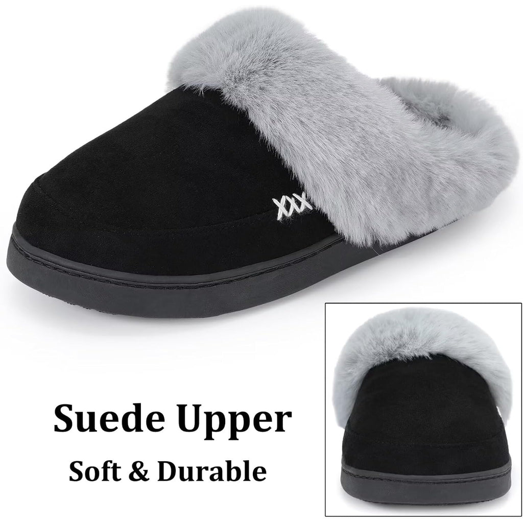 Women's Slippers Suede Black
