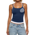 V FOR CITY Womens Built in Bra Tank Top Halter Cotton Adjustable Spaghetti Straps Crop Cami Shirt 2026