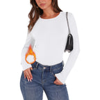 WIHOLL Long Sleeve Thermal Shirt for Women Light Fleece Tops Spring 2026 Crew Neck Casual Basic T-Shirts