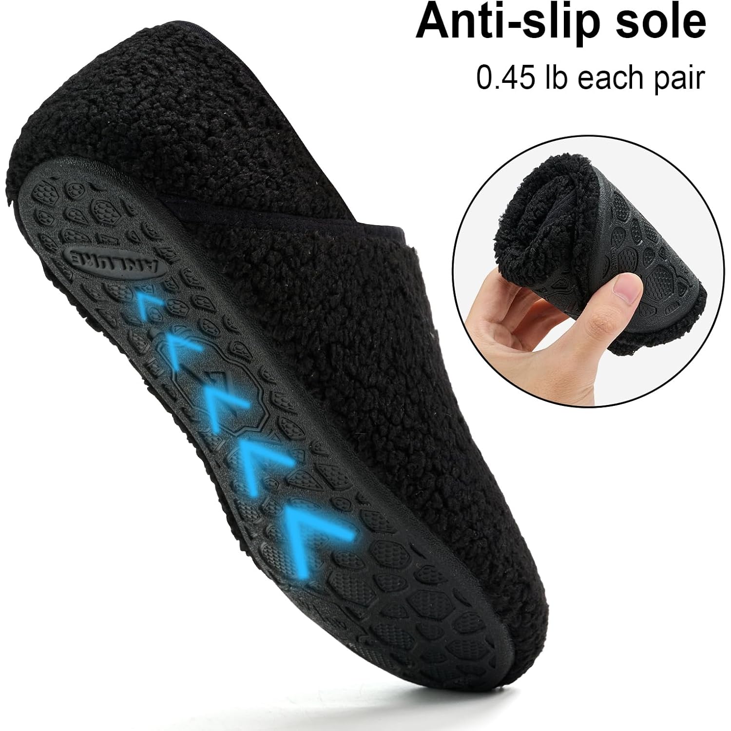 Women's Slippers Socks Black