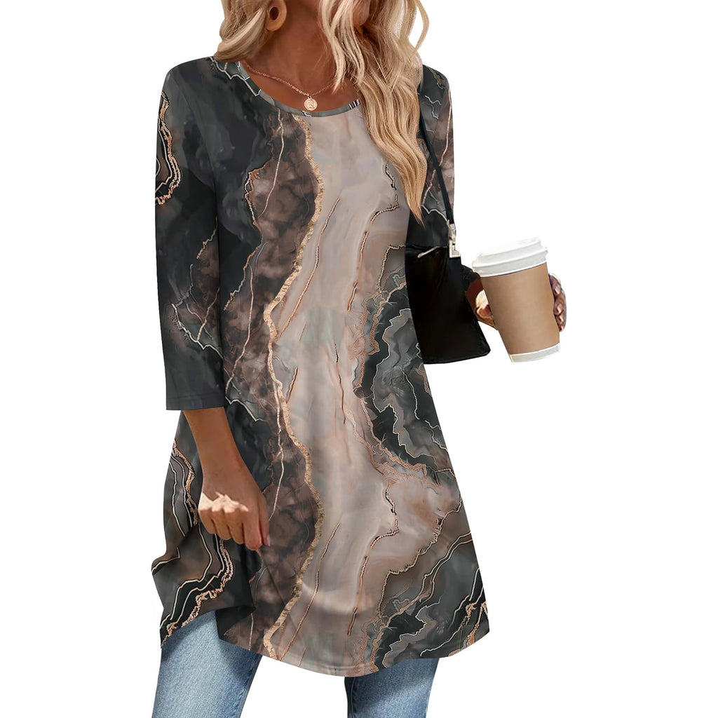 Women's Swing Flare Tunic Top Multicolor-CX278