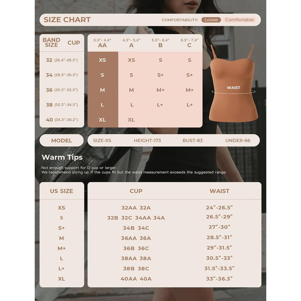 Built in Bra Tank Tops for Women, Double Lined Padded Cami Scoop Neck Spaghetti Straps Basic Summer Top 2026