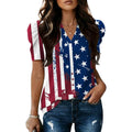 LOMON Spring Summer Tops for Women 2026 V Neck Puff Short Sleeve Tops Fashion Trendy Work Blouses Dressy Casual S-XXL
