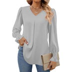 Women's Chiffon Work Tunic Top Grey