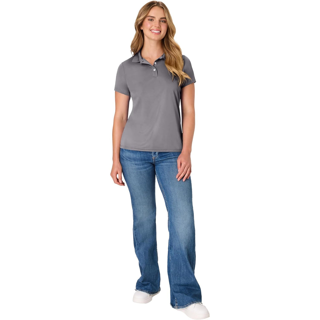 Women's Cool DRI Polo Shirt Black/White/Gray