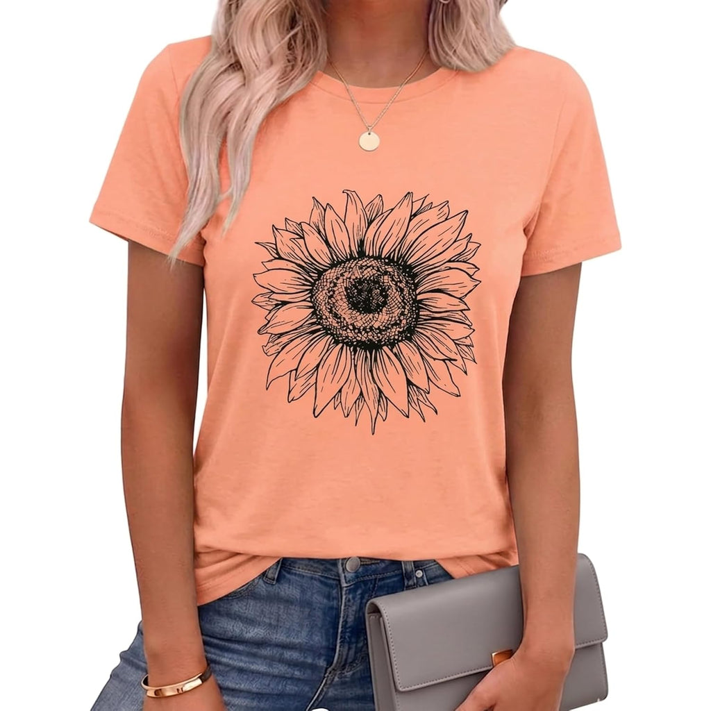 T Shirts for Women Graphic Short Sleeve Tees Summer Crewneck Loose Tops 2026