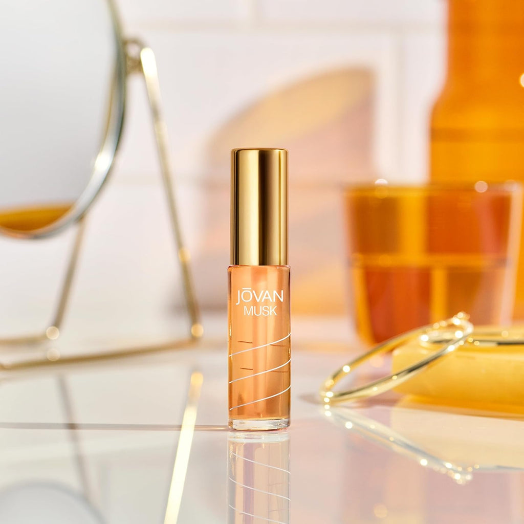 Jovan Musk for Women Perfume Oil 0.33 fl oz (Pack of 1), Sexy Perfume Oil for Women, Notes of Jasmine, Amber, and Neroli, Women's Fragrance, Long Lasting, Everyday Fragrance, Travel Size
