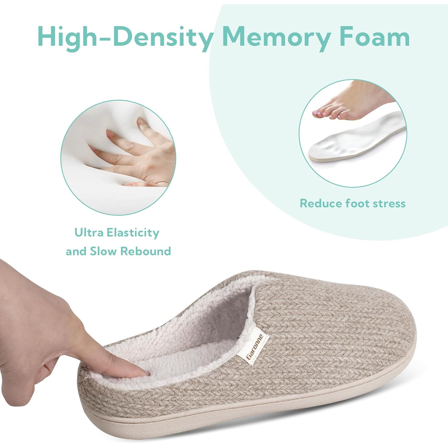 Women's Slippers V-Neck Beige