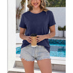 GAYHAY T Shirts for Women - Short Sleeve Spring Summer Tops Soft Basic Tees Beach Vacation Clothes for Casual 2026