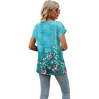 Sampeel Womens Summer Tops 2026 Cap Sleeve Trendy V Neck Loose Fit T Shirts