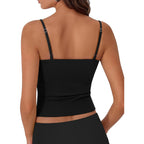 SUUKSESS Women Cotton Double Layer Unpadded Cami Summer Basic Going Out Tops
