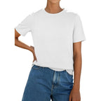 PRETTYGARDEN Womens Short Sleeve Tops Summer 2026 Casual Crewneck Cotton Basic Tee Shirts Fashion Clothing Spring Outfits