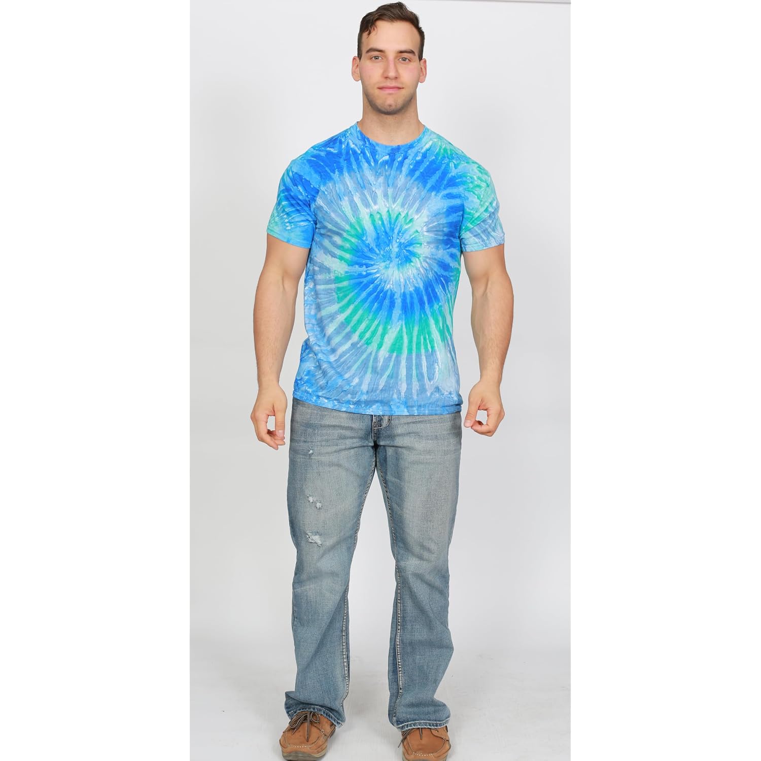Colortone Spider Tie Dye T-Shirts for Men and Women - Unisex Short Sleeve Tie-Dye T Shirts for Adults